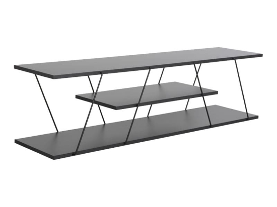 Έπιπλο τηλεόρασης Tars pakoworld ανθρακί-μαύρο 120x30x33εκ