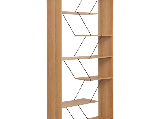 Βιβλιοθήκη Tars pakoworld sonoma-μαύρο 84x24x157εκ