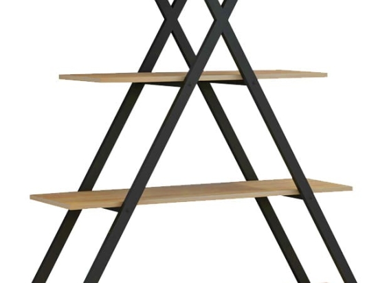 Βιβλιοθήκη Tree pakoworld μαύρο-φυσικό 120x33x135εκ