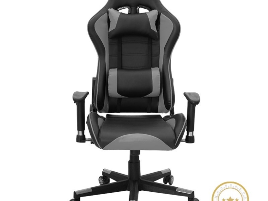 Καρέκλα γραφείου gaming Miel pakoworld PU μαύρο-γκρι