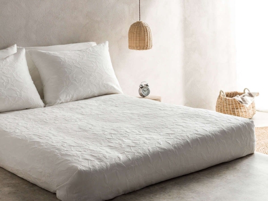 Κουβερτόριο Laurele Οff White 978A/16 Gofis Home Υπέρδιπλo 230x250cm Πολυέστερ