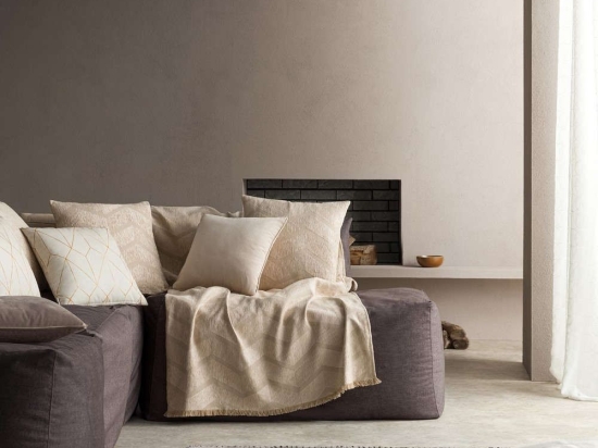 Ριχτάρι Linge 886/06 Beige Gofis Home Διθέσιο 180x250cm Βαμβάκι-Ακρυλικό