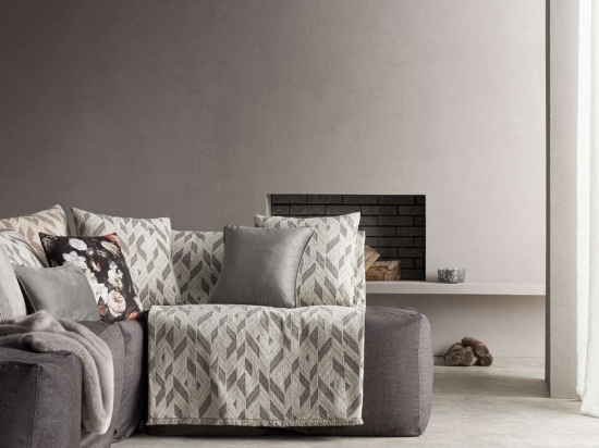 Ριχτάρι Niagra 842/15 Grey Gofis Home Διθέσιο 180x250cm Βαμβάκι-Ακρυλικό