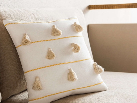 Μαξιλαροθήκη Διακοσμητική Pomy Yellow 188/10 Gofis Home 43X43 100% Βαμβάκι