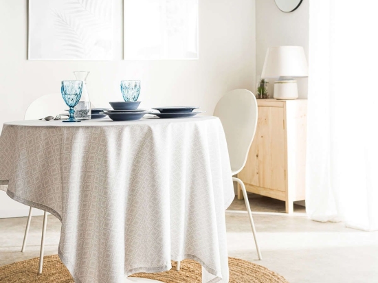 Τραπεζομάντηλο Delfina Grey 237/15 Gofis Home 140X220 Βαμβάκι-Πολυέστερ