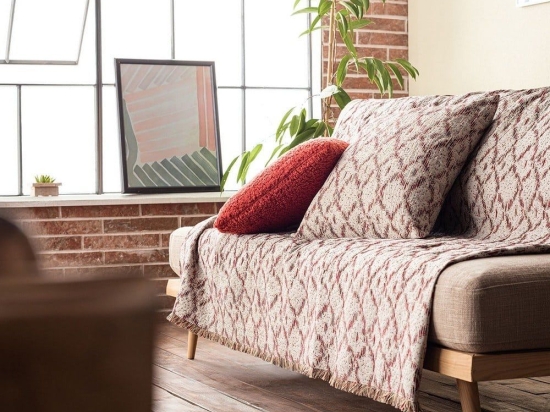 Ριχτάρι Losange 990/07 Khaki Gofis Home Τριθέσιο 180x310cm Βαμβάκι-Ακρυλικό