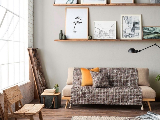 Ριχτάρι Margot 968 Grey Gofis Home Πολυθρόνα 140x170cm Βαμβάκι-Πολυέστερ