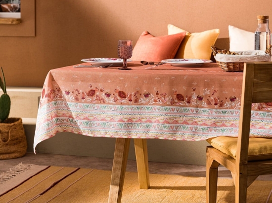 Τραπεζομάντηλο Eris 540/13 Tan Brown Gofis Home 135X180cm Πολυέστερ