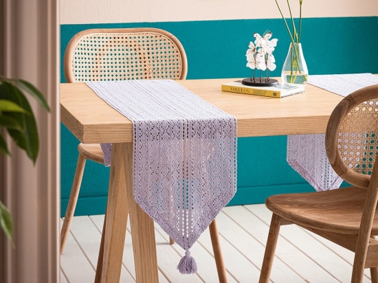 Runner Chrochet 019/ 19 Violet Gofis Home 32Χ160 100% Βαμβάκι