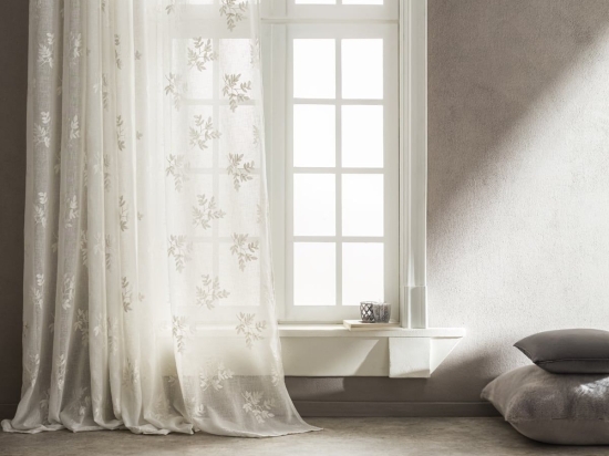 Κουρτίνα Leaf 532/ 05 Με Τρουκς Leaf Off White Gofis Home 140X280 Πολυέστερ