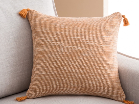 Μαξιλαροθήκη Διακοσμητική Dreadlocks 504/ 12 Honey Brown Gofis Home 43X43 100% Βαμβάκι