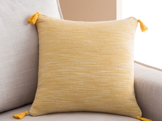 Μαξιλαροθήκη Διακοσμητική Dreadlocks 504/ 10 Sun Yellow Gofis Home 43X43 100% Βαμβάκι