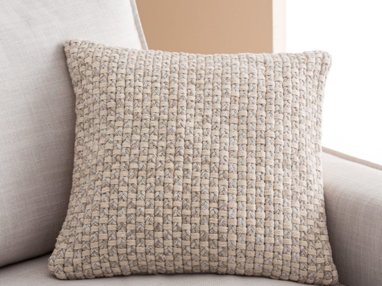 Μαξιλαροθήκη Διακοσμητική Hera 141 Beige-Grey Gofis Home 43X43 100% Βαμβάκι