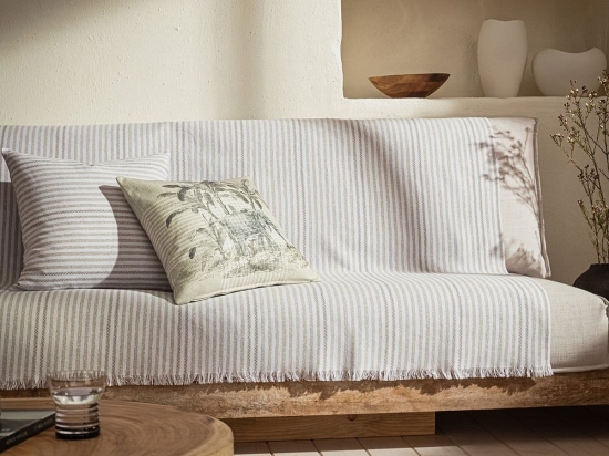 Ριχτάρι Lined 390/ 21 Sand Gofis Home Τριθέσιο 180x310cm Βαμβάκι-Πολυέστερ