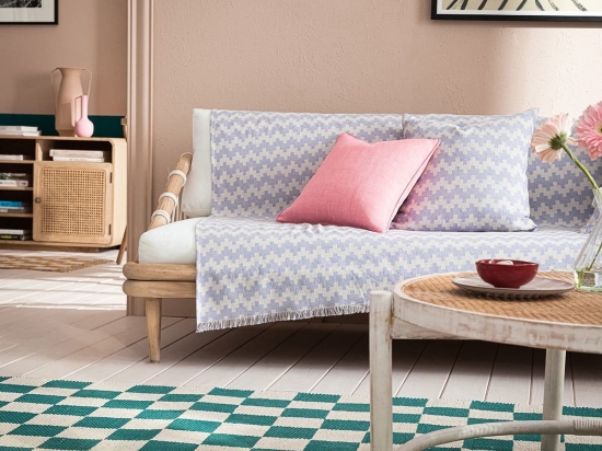 Ριχτάρι Summer Waves 466/ 19 Violet Gofis Home Τετραθέσιο 180x350cm Βαμβάκι-Πολυέστερ