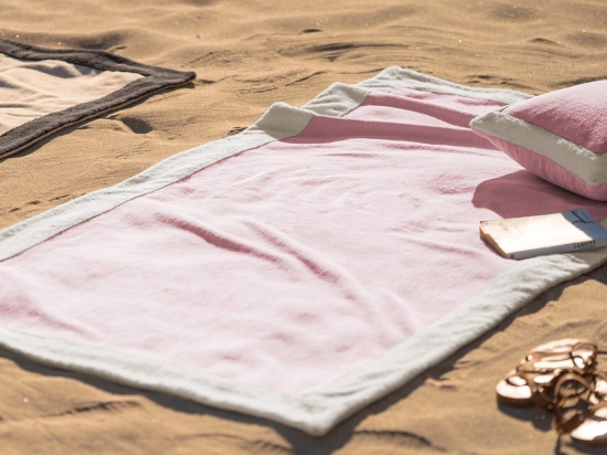 Πετσέτα Θαλάσσης Coral Sense 519-23 Gum Pink - Vanilla Gofis Home Θαλάσσης 90x170cm 100% Βαμβάκι