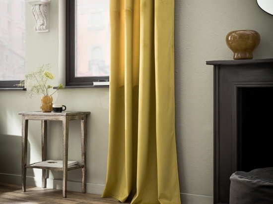 Κουρτίνα 711 37 Με Τρουκς Champagne Green Gofis Home 140X280 Πολυέστερ