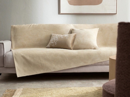 Ριχτάρι 447 52 Willow Beige Gofis Home Τετραθέσιο 180x350cm Ακρυλικό-Πολυέστερ