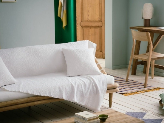 Ριχτάρι Iderun 158/16 Pure White Gofis Home Πολυθρόνα 180x180cm Βαμβάκι-Πολυέστερ