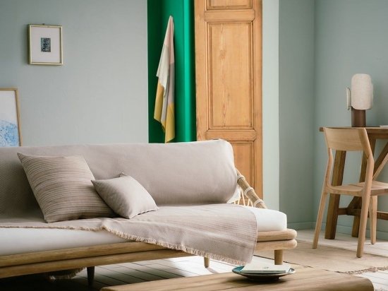 Ριχτάρι Kelda 174/06 Sand Beige Gofis Home Πολυθρόνα 180x180cm Βαμβάκι-Πολυέστερ