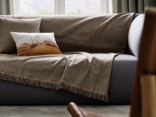 Ριχτάρι Storm 362/45 Warm Beige Gofis Home Τριθέσιο 180x310cm Πολυέστερ