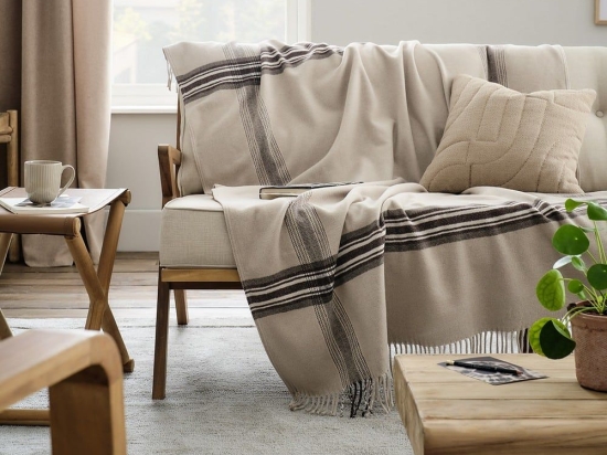 Κουβέρτα Καναπέ Ottilie 519 Beige Gofis Home 130X170 130x170cm Βαμβάκι-Πολυέστερ