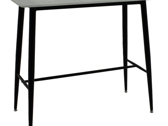 Tραπέζι μπαρ Harriet pakoworld MDF cement-μαύρο 120x60x105εκ