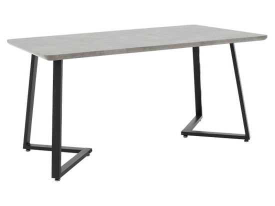 Tραπέζι Garren pakoworld MDF cement-μαύρο 150x90x75εκ