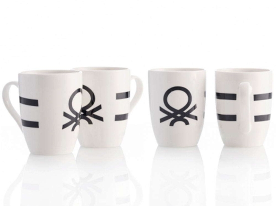 Κούπες (Σετ 4Τμχ) 20.21.0536 360ml Multi Benetton Bone China 