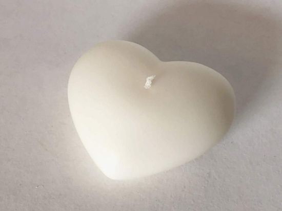 Κερί Heart #042 4,5x5,5x2,9cm White Jaspers Tabletop Παραφίνη