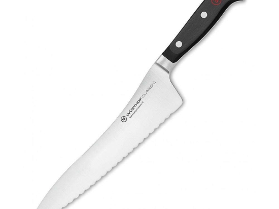 Μαχαίρι Γενικής Χρήσης Πριονωτό Offset Classic 1040103920 20cm Black Wusthof Ανοξείδωτο Ατσάλι