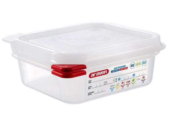 Φαγητοδοχείο Πλαστικό Hermet.Gn 1/6 AR00003023-1.1Lt 176X162X65Mm Araven Πλαστικό