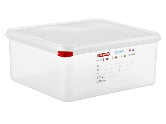 Δοχείο Αποθήκευσης Τροφίμων Hermet.Gn 2/3 AR00000470-14Lt 354X325X150Mm Araven Πλαστικό