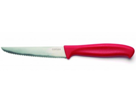Μαχαίρι Κουζίνας Πριονωτό CO07535000 12cm Από Ανοξείδωτο Ατσάλι Silver-Red Comas Ανοξείδωτο Ατσάλι