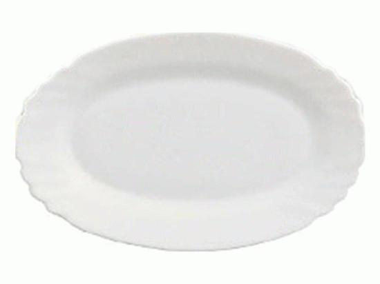 Ραβιέρα Οβάλ Ebro BR03130022 22cm Από Γυαλί Οπαλίνης White Bormioli Rocco Πορσελάνη