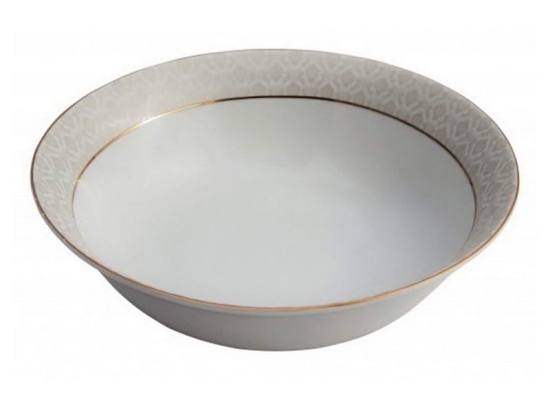 Σαλατιέρα Πορσελάνινη PR14141104 Φ23cm White-Gold Oriana Ferelli® Small Πορσελάνη