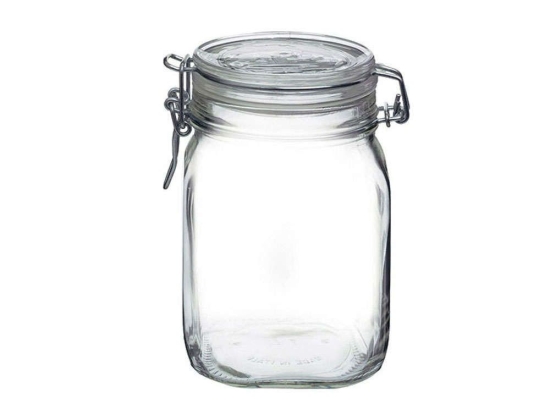 Βάζο Αποθήκευσης Fido BR00600722 1000ml Clear Bormioli Rocco Γυαλί