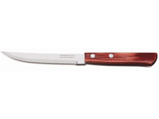 Μαχαίρι Κρέατος TR21199764 11cm Inox-Brown Tramontina Ατσάλι,Polywood