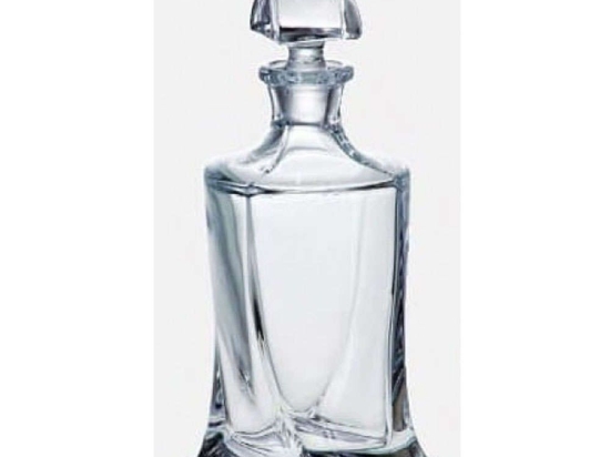 Καράφα Ουίσκι Quadro CTB00302300 850ml Κρυστάλλινη Clear Βοημίας Κρύσταλλο