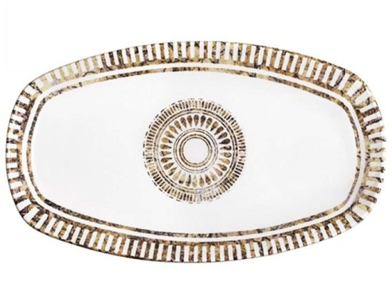 Πιατέλα Οβάλ Ethnic PS176BZ0734 34cm Multi Oriana Ferelli® Πορσελάνη