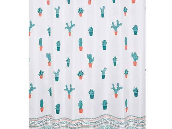 Κουρτίνα Μπάνιου Cactus AX00035447 180x200cm Multi Arvix 180Πx200Υ Πολυέστερ