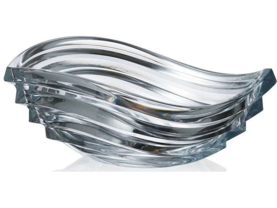 Διακοσμητικό Μπωλ Wave CTB03500401 30,5x22x11cm Κρυστάλλινο Clear Βοημίας Κρύσταλλο