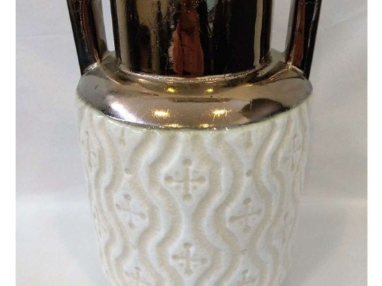 Βάζο GB01900621 21cm Ivory-Gold Oriana Ferelli® Κεραμικό