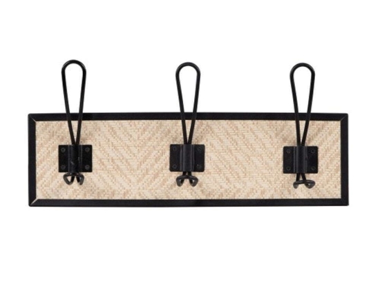 Κρεμάστρα Τοίχου 3 Θέσεων DID0046176 35x15cm Beige-Black DI.MO