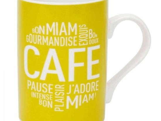 Κούπα SR00520588 310ml Yellow-White Gers Πορσελάνη