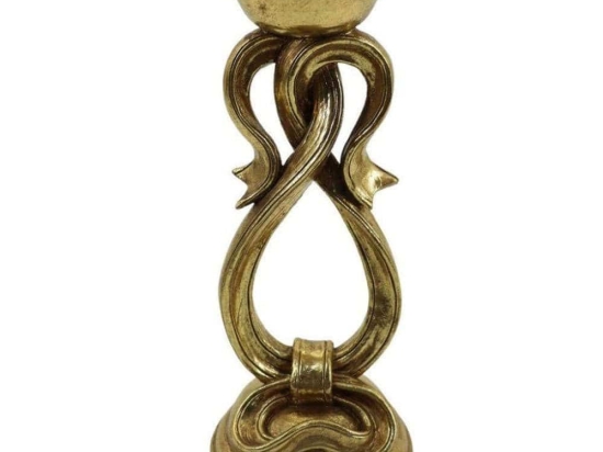 Κηροπήγιο XL23117013 27cm Gold Oriana Ferelli® Πολυρεσίνη