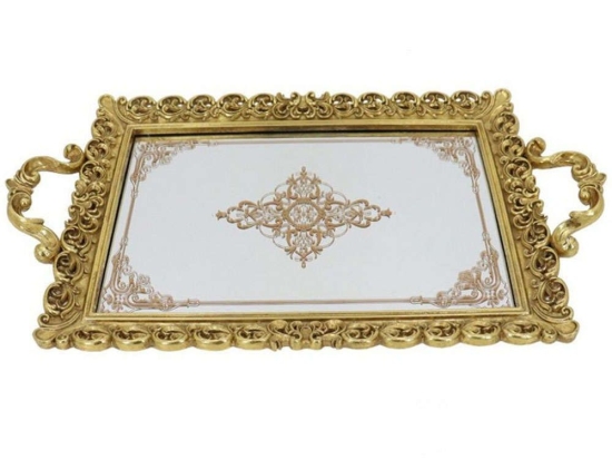 Δίσκος Σερβιρίσματος XL21037116 45,3x25,6cm Gold Oriana Ferelli® Πολυρεσίνη