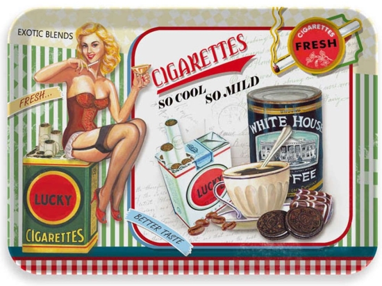 Δίσκος Μελαμίνης Lucky Cigaretts 808007 21,5x14,5x2cm Multi Ankor Μελαμίνη