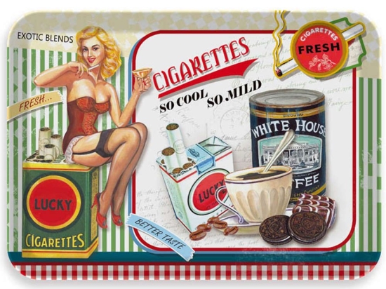 Δίσκος Μελαμίνης Lucky Cigaretts 808014 30x21,5x2cm Multi Ankor Μελαμίνη