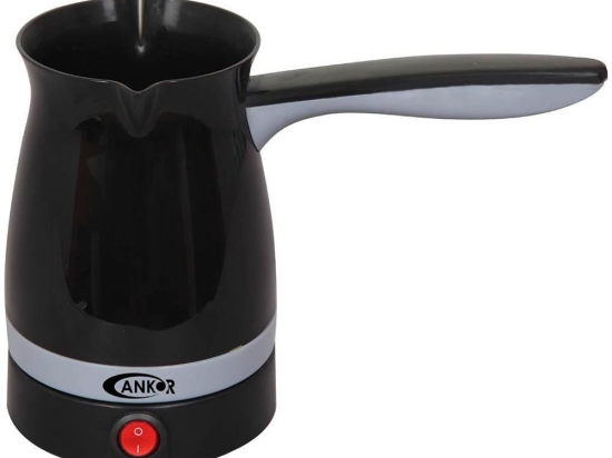 Μπρίκι Ηλεκτρικό K-800643 400ml 1000W Black-Grey Ankor Μέταλλο,Πλαστικό